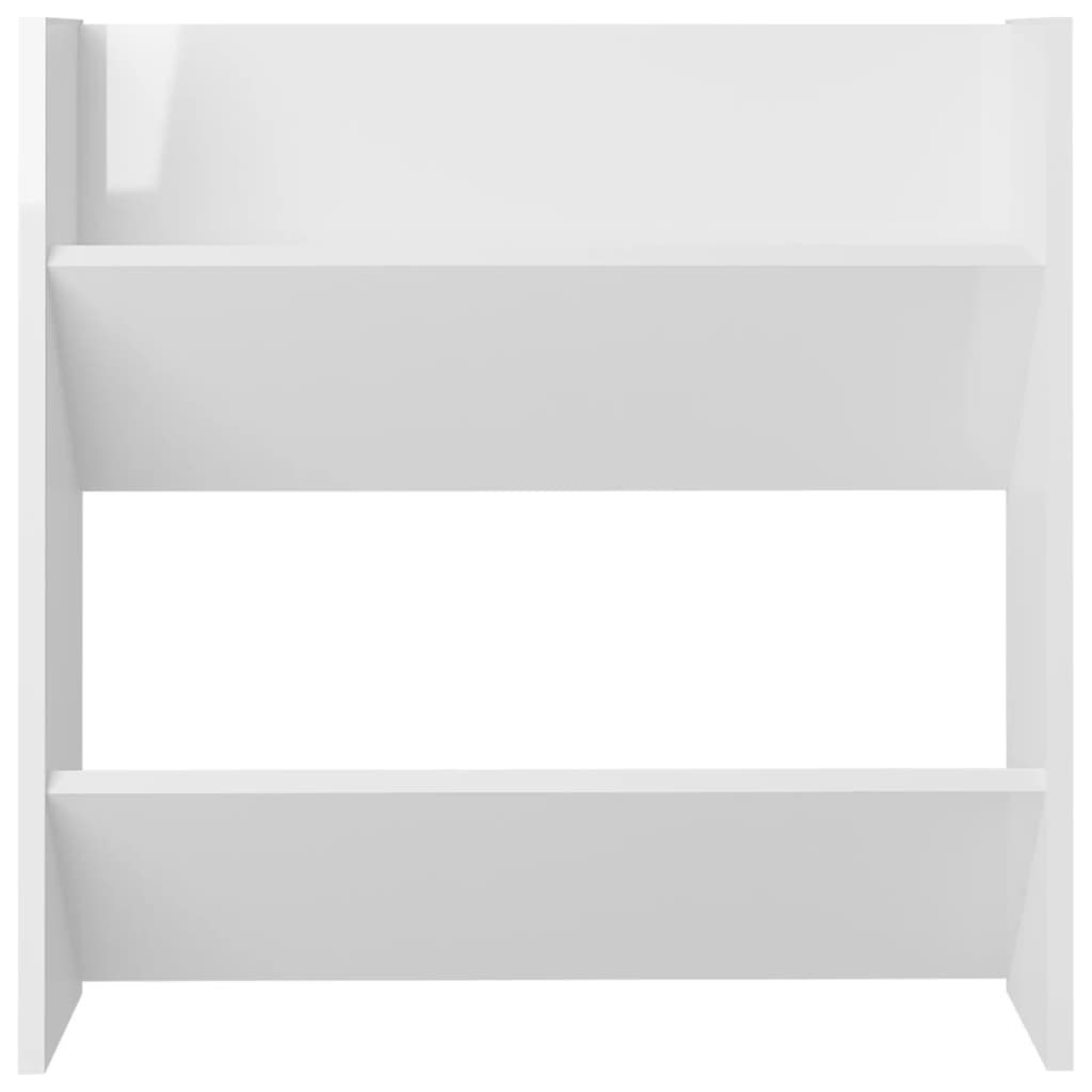 Wand-Schuhschrank Hochglanz-Weiß 60x18x60 cm Spanplatte