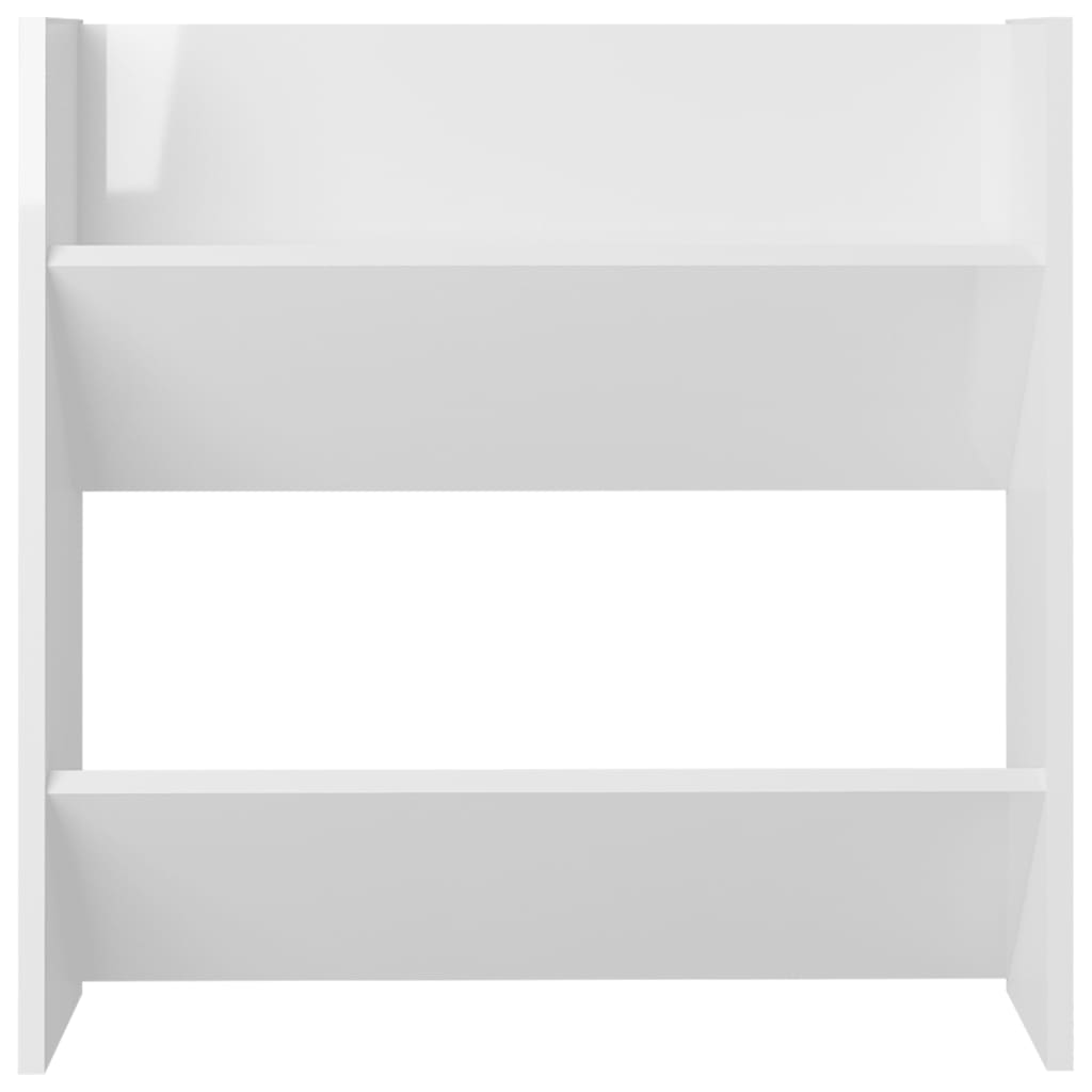Wand-Schuhschränke 2 Stk. Hochglanz-Weiß 60x18x60 cm Spanplatte