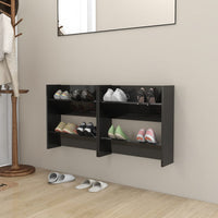 Thumbnail for Wand-Schuhschränke 2 Stk. Hochglanz-Schwarz 60x18x60 cm