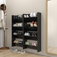 Thumbnail for Wand-Schuhschränke 4 Stk. Hochglanz-Schwarz 60x18x60 cm