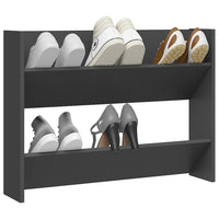 Thumbnail for Wand-Schuhschrank Grau 80x18x60 cm Spanplatte