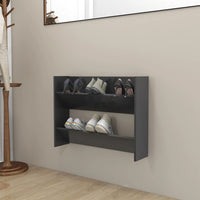 Thumbnail for Wand-Schuhschrank Grau 80x18x60 cm Spanplatte