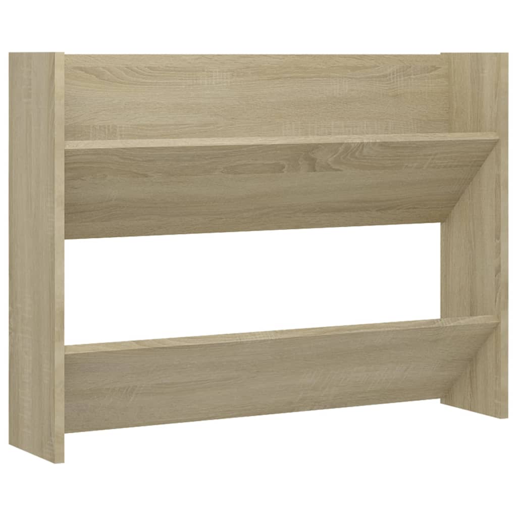 Wand-Schuhschränke 2 Stk. Sonoma-Eiche 80x18x60cm Holzwerkstoff