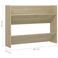 Thumbnail for Wand-Schuhschränke 2 Stk. Sonoma-Eiche 80x18x60cm Holzwerkstoff