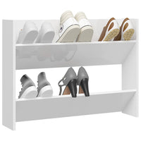 Thumbnail for Wand-Schuhschrank Hochglanz-Weiß 80x18x60 cm Spanplatte