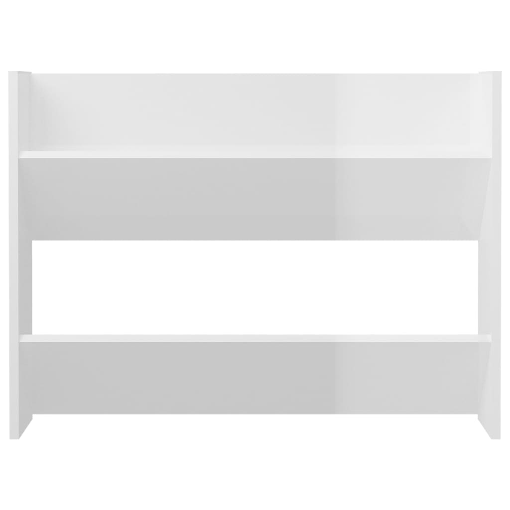 Wand-Schuhschrank Hochglanz-Weiß 80x18x60 cm Spanplatte