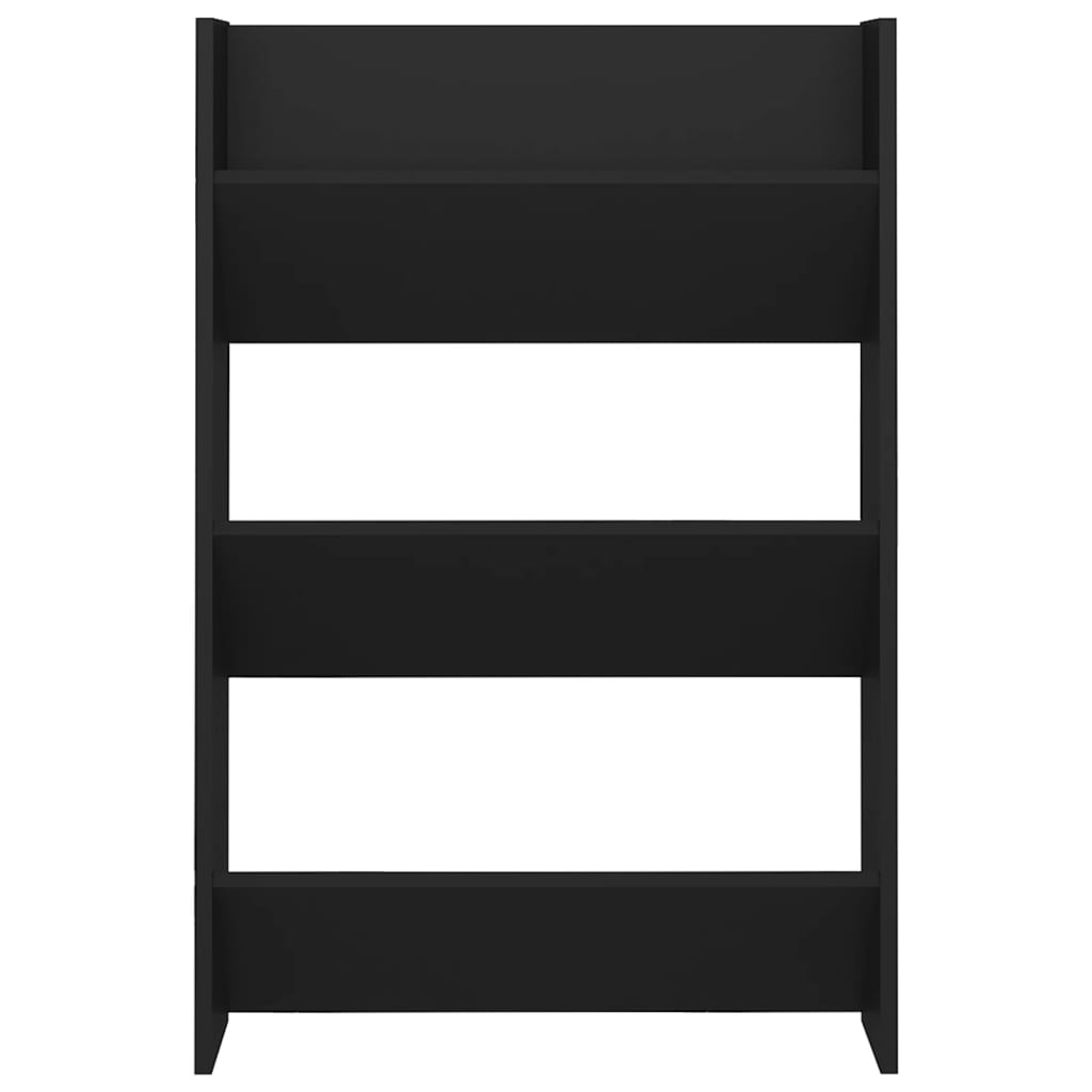 Wand-Schuhschränke 2 Stk. Schwarz 60x18x90 cm Spanplatte