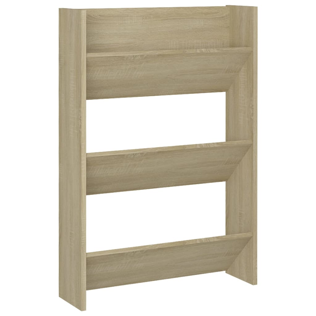 Wand-Schuhschränke 2 Stk. Sonoma-Eiche 60x18x90cm Holzwerkstoff