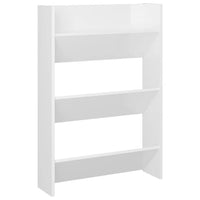 Thumbnail for Wand-Schuhschrank Hochglanz-Weiß 60x18x90 cm Spanplatte