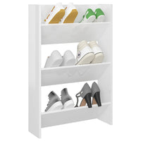 Thumbnail for Wand-Schuhschrank Hochglanz-Weiß 60x18x90 cm Spanplatte