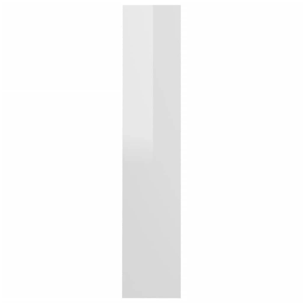 Wand-Schuhschränke 2 Stk. Hochglanz-Weiß 60x18x90 cm Spanplatte