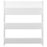 Thumbnail for Wand-Schuhschrank Weiß 80x18x90 cm Holzwerkstoff