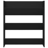 Thumbnail for Wand-Schuhschrank Schwarz 80x18x90 cm Holzwerkstoff