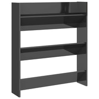 Thumbnail for Wand-Schuhschrank Hochglanz-Grau 80x18x90 cm Holzwerkstoff