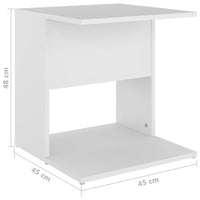 Thumbnail for Beistelltisch Weiß 45x45x48 cm Holzwerkstoff