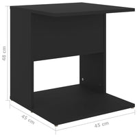Thumbnail for Beistelltisch Schwarz 45x45x48 cm Holzwerkstoff