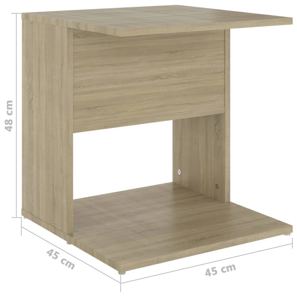 Beistelltisch Sonoma-Eiche 45x45x48 cm Spanplatte