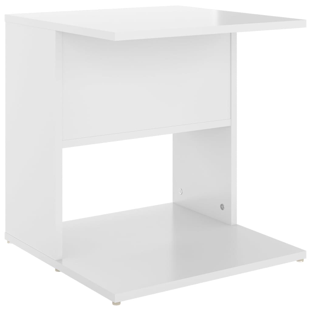 Beistelltisch Hochglanz-Weiß 45x45x48 cm Spanplatte