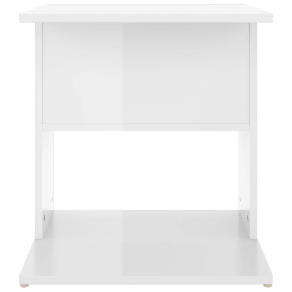 Beistelltisch Hochglanz-Weiß 45x45x48 cm Spanplatte
