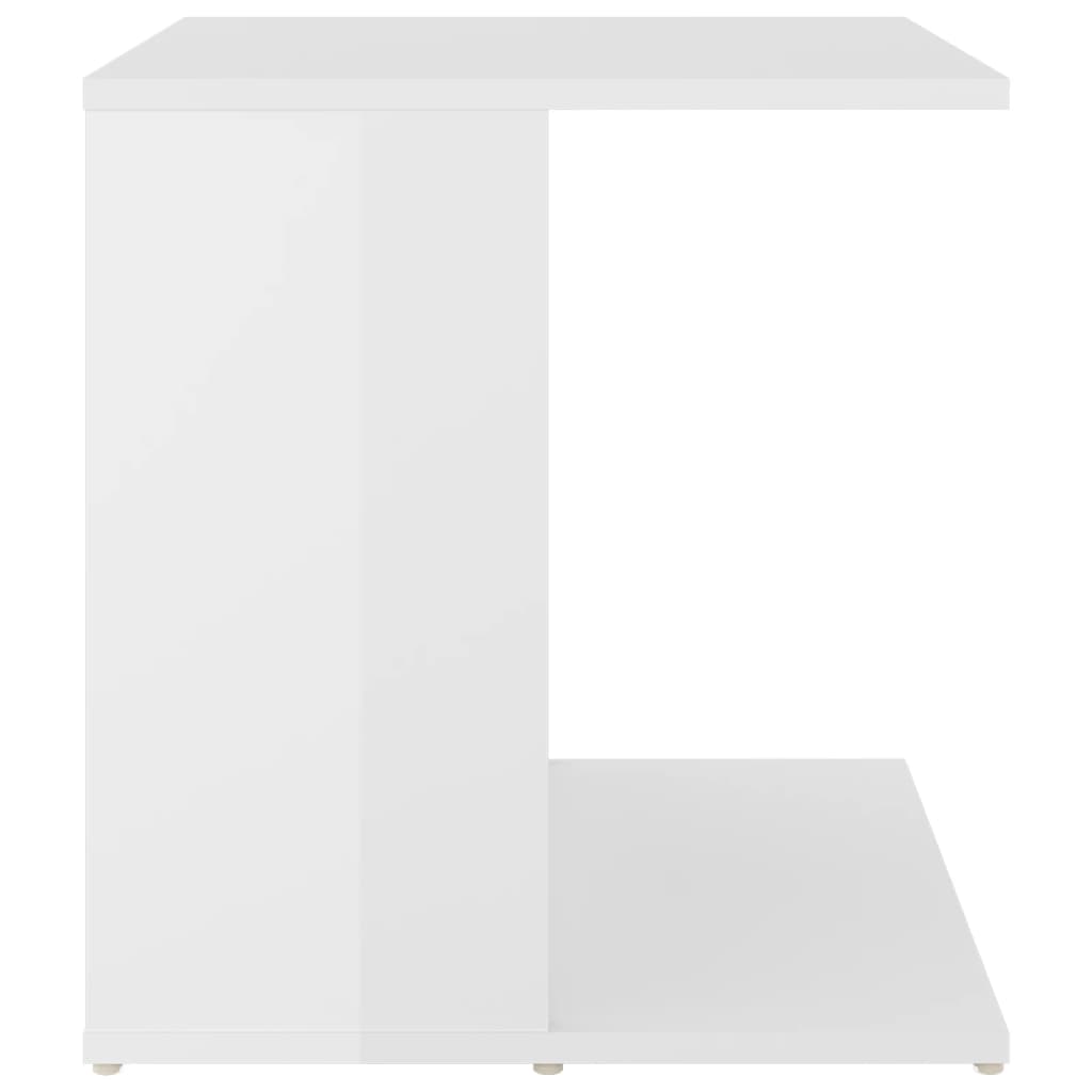 Beistelltisch Hochglanz-Weiß 45x45x48 cm Spanplatte