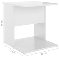 Thumbnail for Beistelltisch Hochglanz-Weiß 45x45x48 cm Spanplatte
