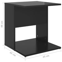 Thumbnail for Beistelltisch Hochglanz-Schwarz 45x45x48 cm Holzwerkstoff