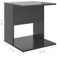 Thumbnail for Beistelltisch Hochglanz-Grau 45x45x48 cm Holzwerkstoff