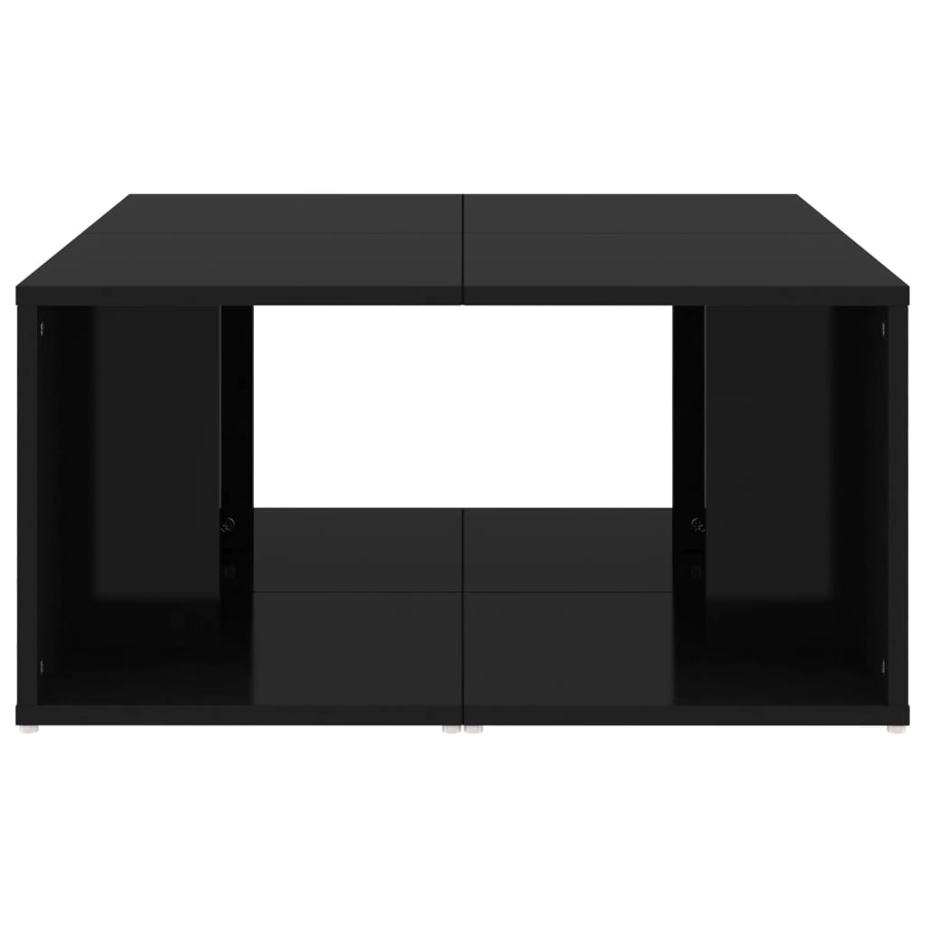 Couchtische 4 Stk. Hochglanz-Schwarz 33x33x33 cm Holzwerkstoff