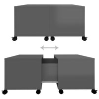 Thumbnail for Couchtisch Hochglanz-Grau 75x75x38 cm Spanplatte