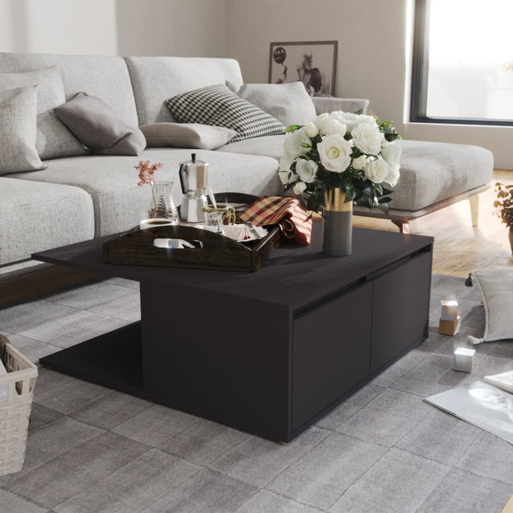 Couchtisch Grau 80x80x31 cm Holzwerkstoff