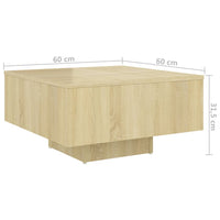Thumbnail for Couchtisch Sonoma-Eiche 60x60x31,5 cm Holzwerkstoff