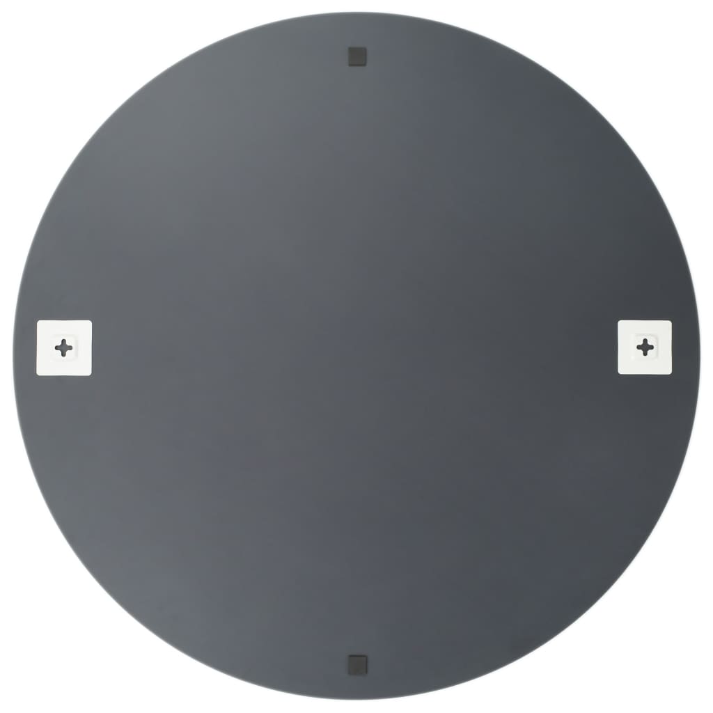 Wandspiegel ohne Rahmen mit LED-Beleuchtung Rund Glas