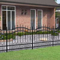 Thumbnail for Gartenzaun mit Speerspitzen Schwarz 140 cm Stahl