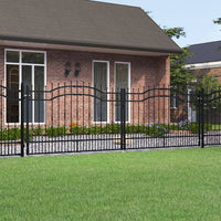 Thumbnail for Zauntor mit Speerspitzen Schwarz 406x173 cm Stahl