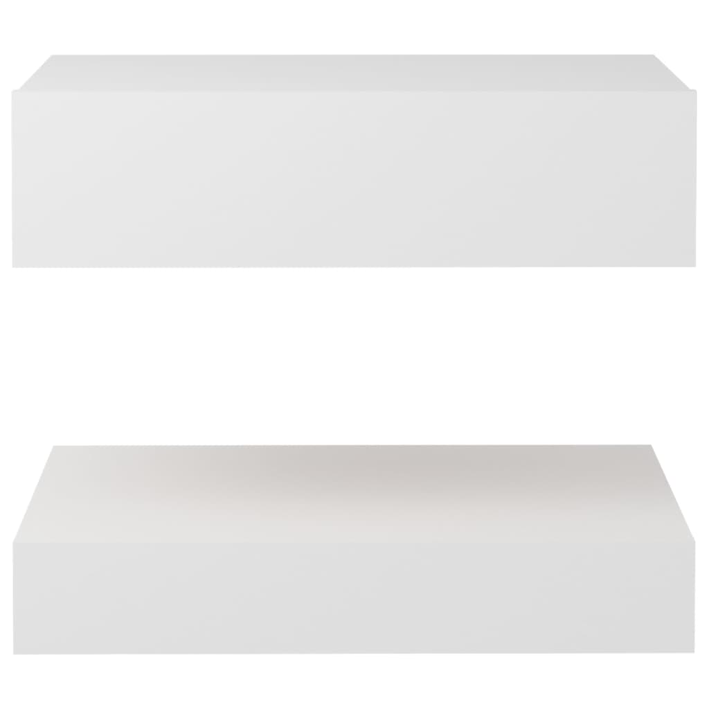 Nachttisch Weiß 60x35 cm Holzwerkstoff