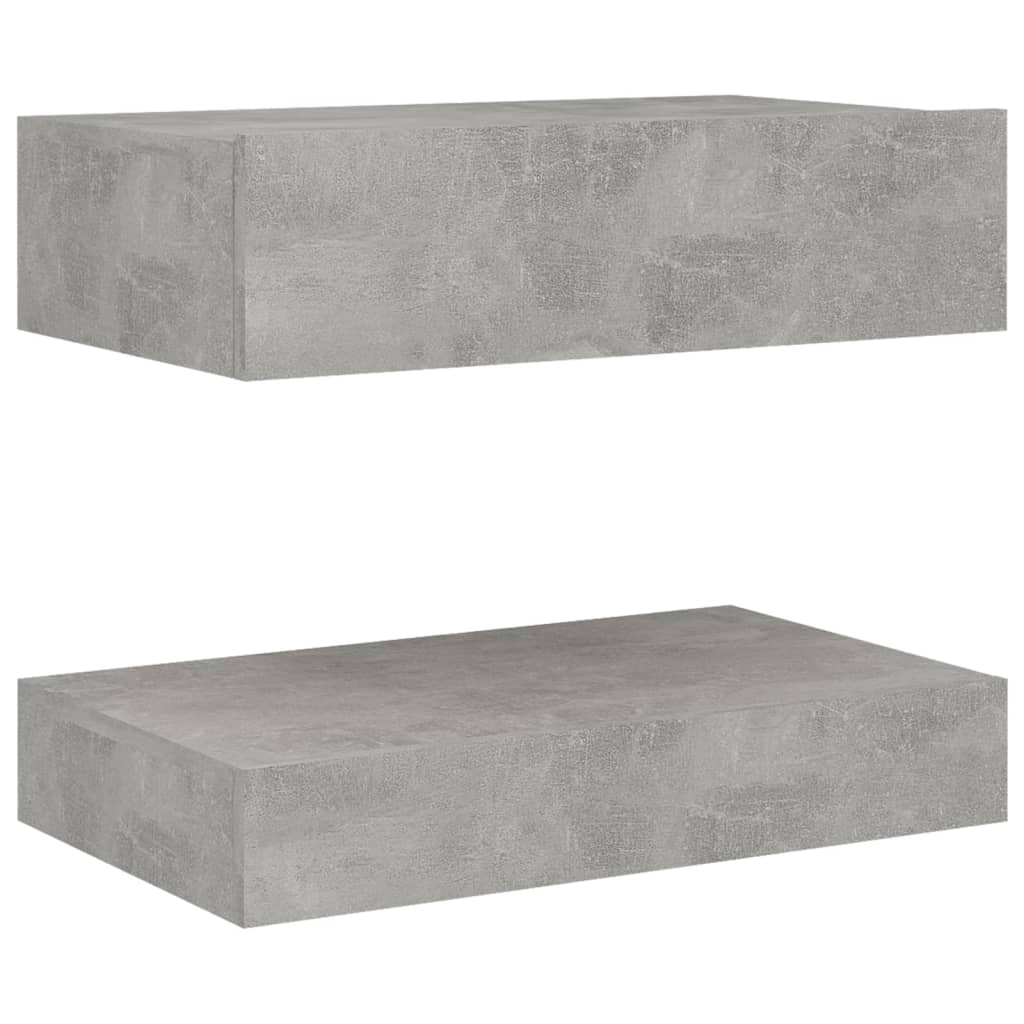 Nachttisch Betongrau 60x35 cm Spanplatte