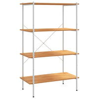 Thumbnail for Regal mit 4 Böden Weiß und Eiche-Optik 80x40x130 cm