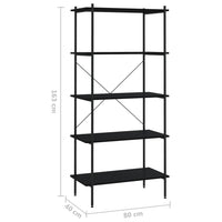 Thumbnail for Regal mit 5 Böden Schwarz 80x40x163 cm