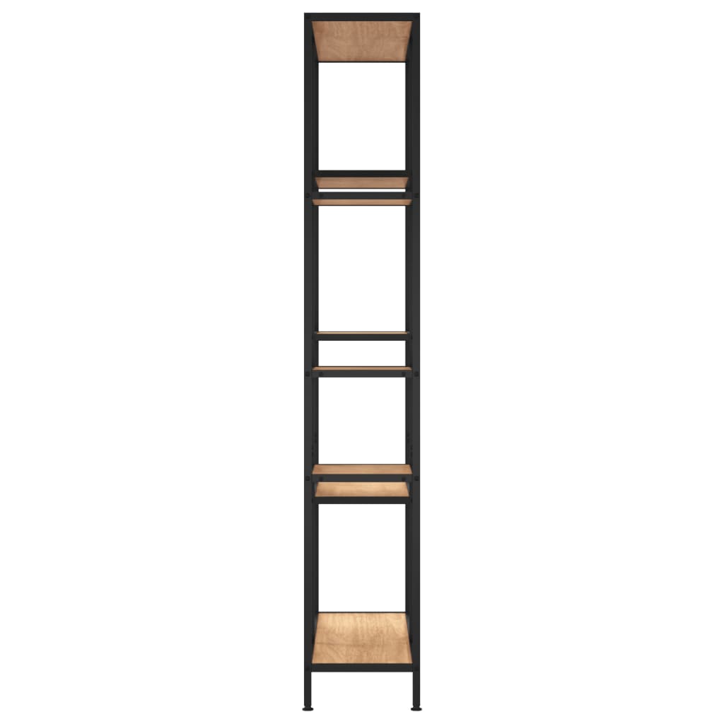 Bücherregal 80x30x180 cm Stahl und Holzwerkstoff