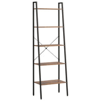 Thumbnail for Standregal 5 Böden Dunkelbraun und Schwarz 56x35x174 cm
