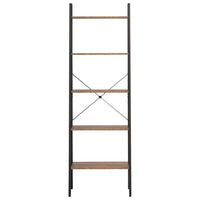 Thumbnail for Standregal 5 Böden Dunkelbraun und Schwarz 56x35x174 cm