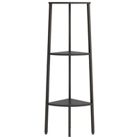 Thumbnail for Eckregal mit 3 Ablagen Schwarz 45,5x31,5x120 cm