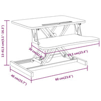 Thumbnail for Arbeitsstation Verstellbar 60x40x(13-41,5) cm Stahl