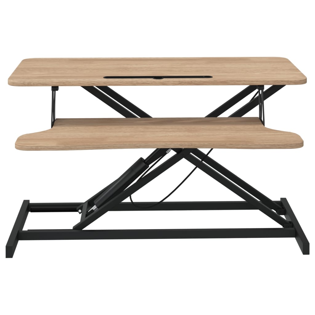 Arbeitsstation Verstellbar 90x40x(13-50) cm Stahl Holzwerkstoff