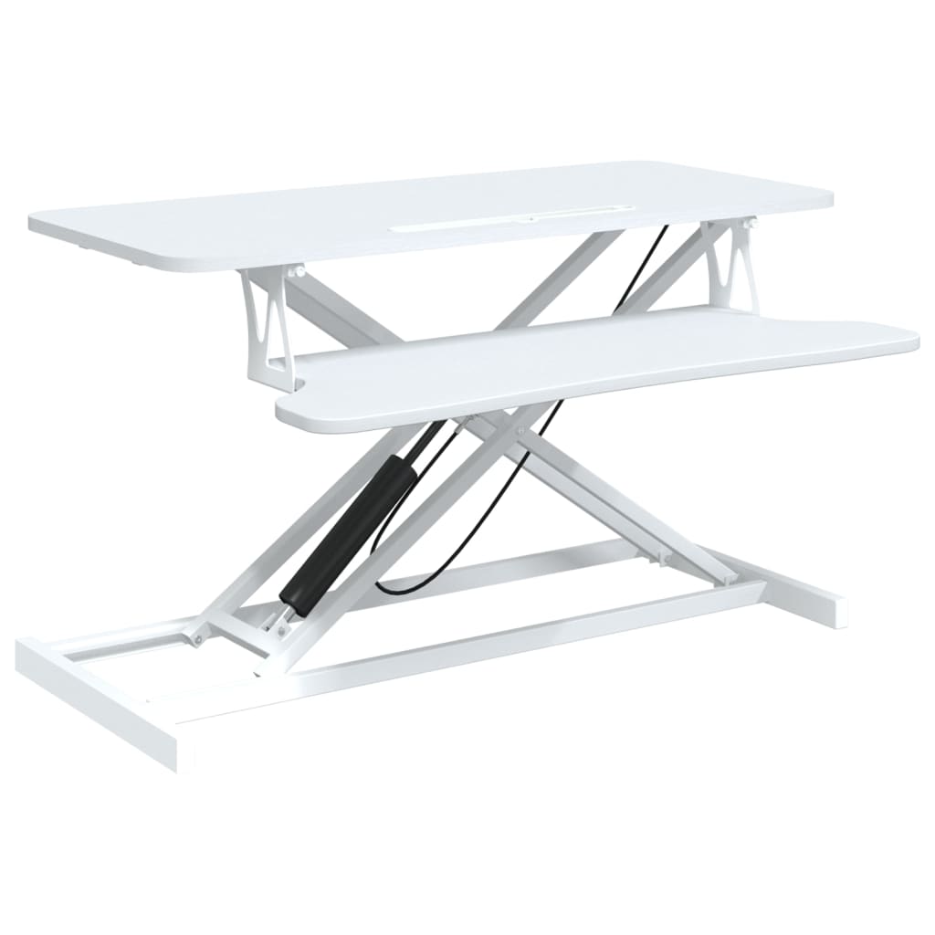 Arbeitsstation Verstellbar 90x40x(13-50) cm Stahl Holzwerkstoff