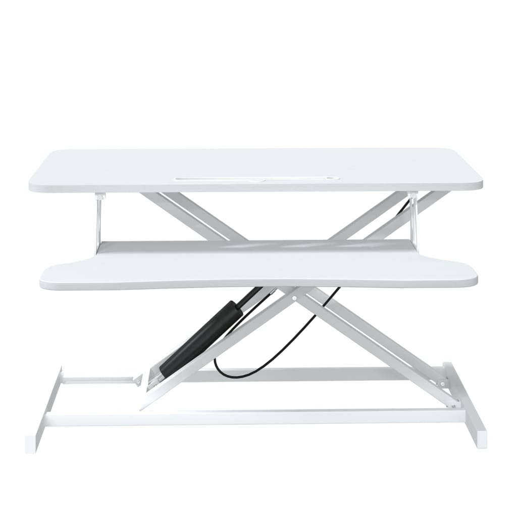 Arbeitsstation Verstellbar 90x40x(13-50) cm Stahl Holzwerkstoff