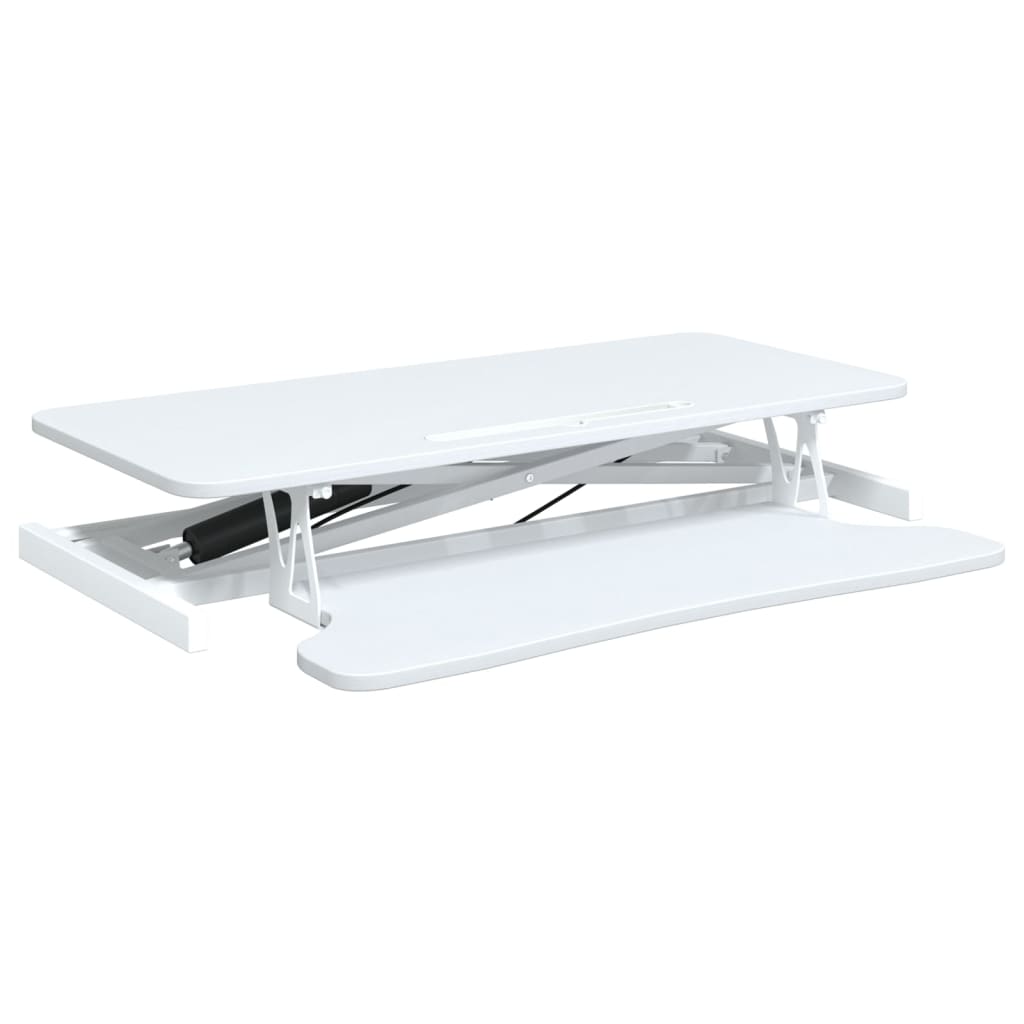 Arbeitsstation Verstellbar 90x40x(13-50) cm Stahl Holzwerkstoff