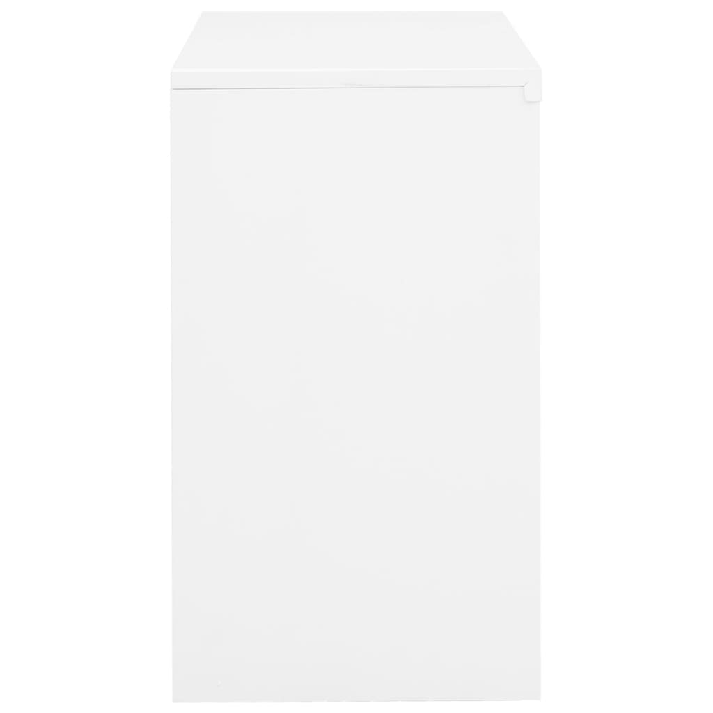 Büroschrank Weiß 90x40x70 cm Stahl