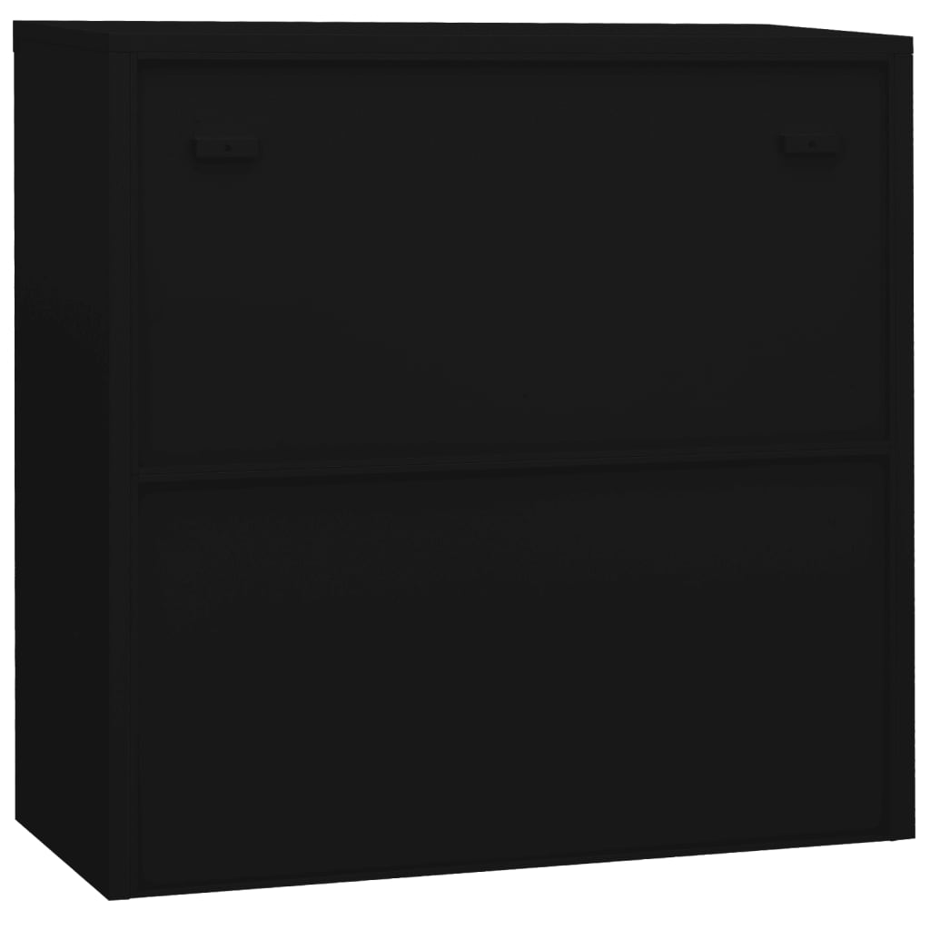 Büroschrank Schwarz 90x40x90 cm Stahl