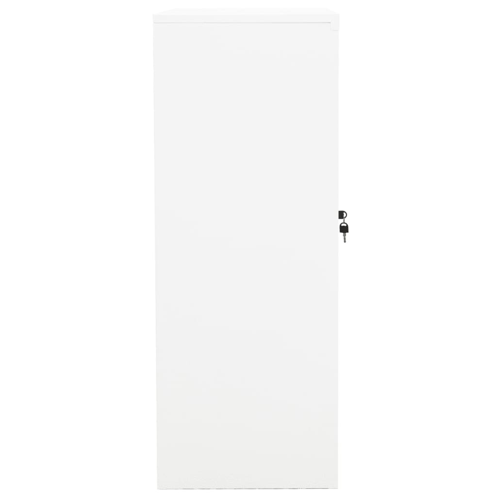 Büroschrank Weiß 90x40x105 cm Stahl